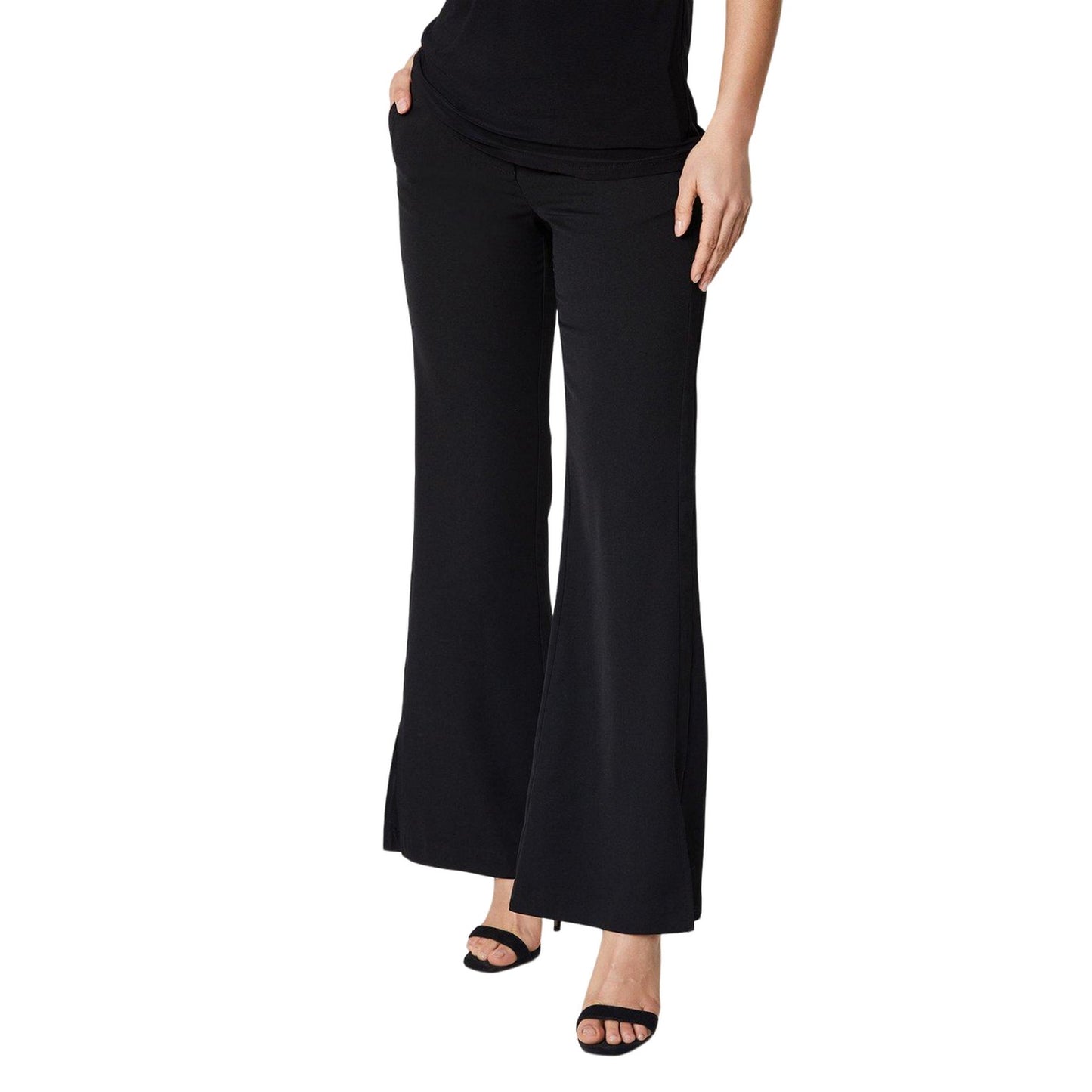 Black - Lifestyle - Principles Womens-Ladies Super Wide Leg Trousers