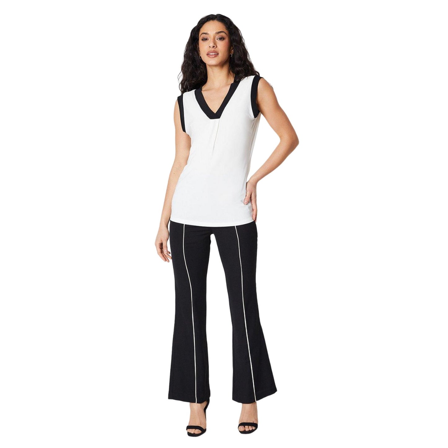 Ivory - Side - Principles Womens-Ladies Contrast Detail Jersey Top