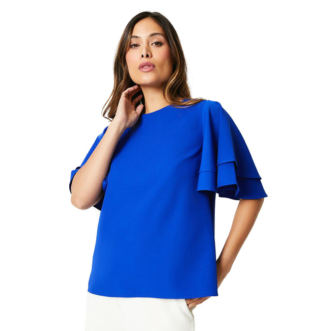 Cobalt - Front - Principles Womens-Ladies Flute Top