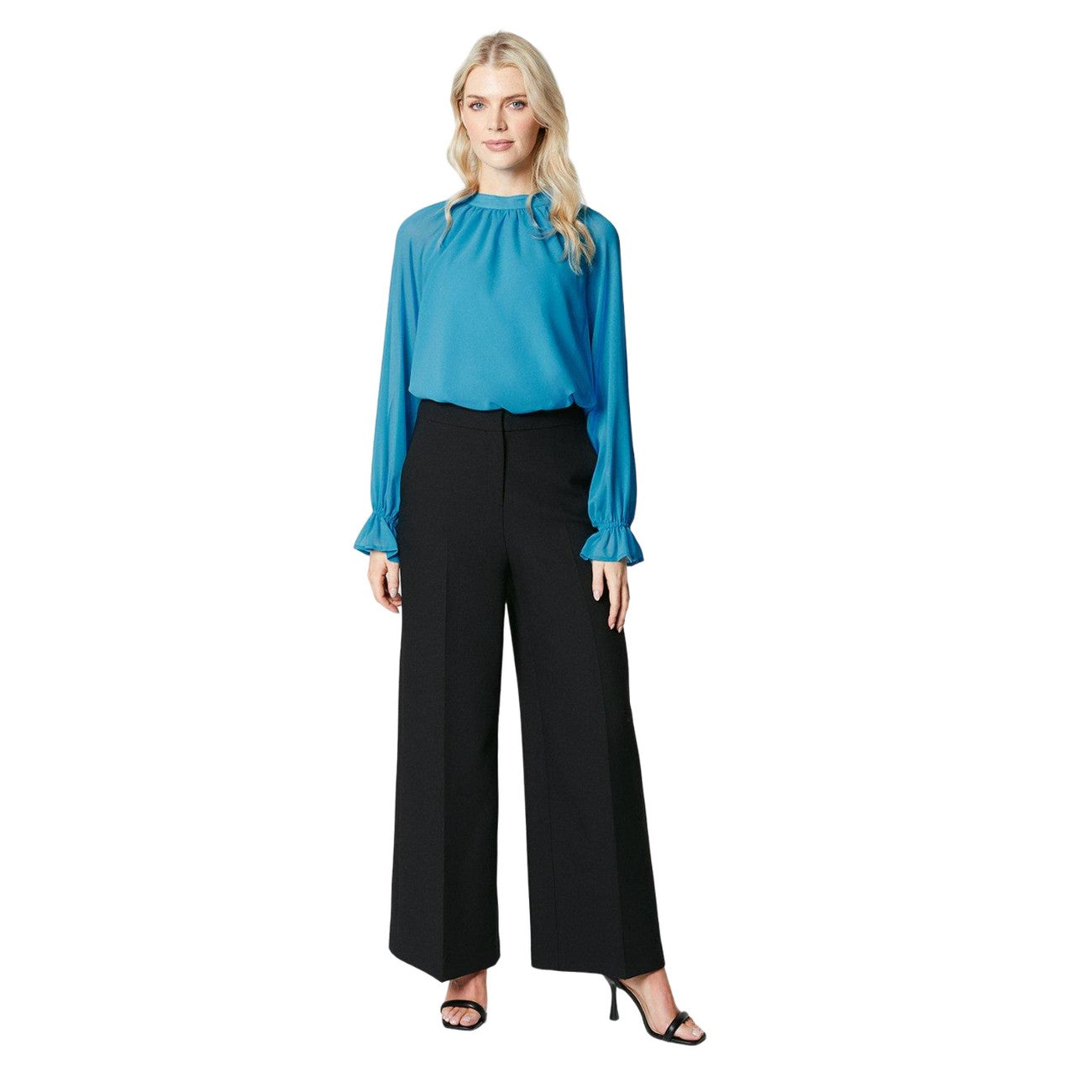 Blue - Lifestyle - Principles Womens-Ladies Chiffon High-Neck Blouse