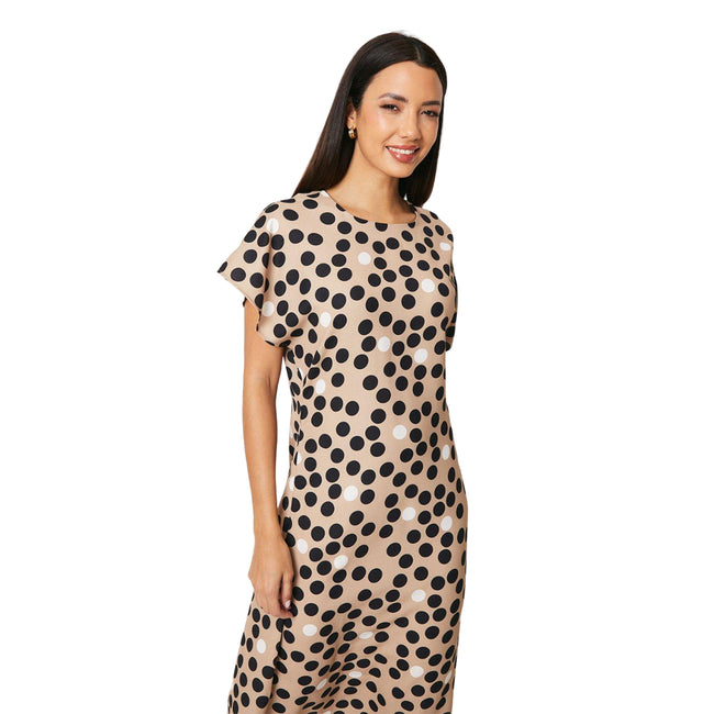 Neutral - Side - Principles Womens-Ladies Spotted Midi Dress