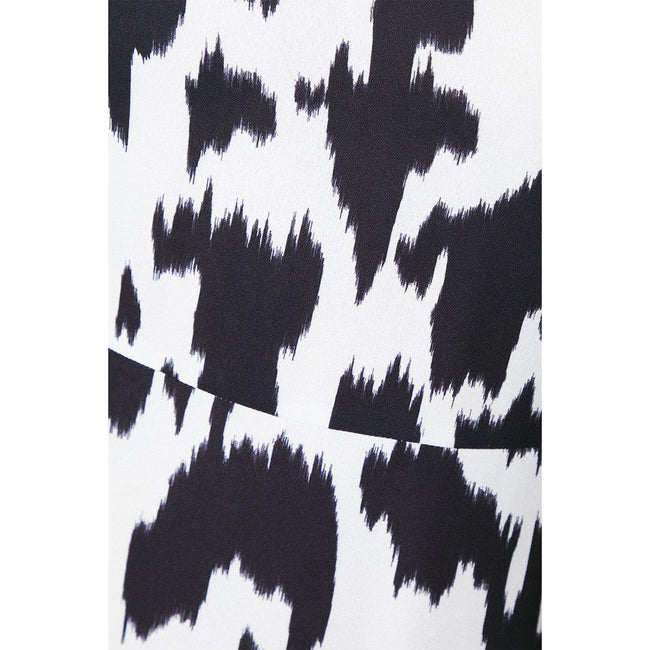 Monochrome - Side - Principles Womens-Ladies Dalmatian Print Volume Midi Dress
