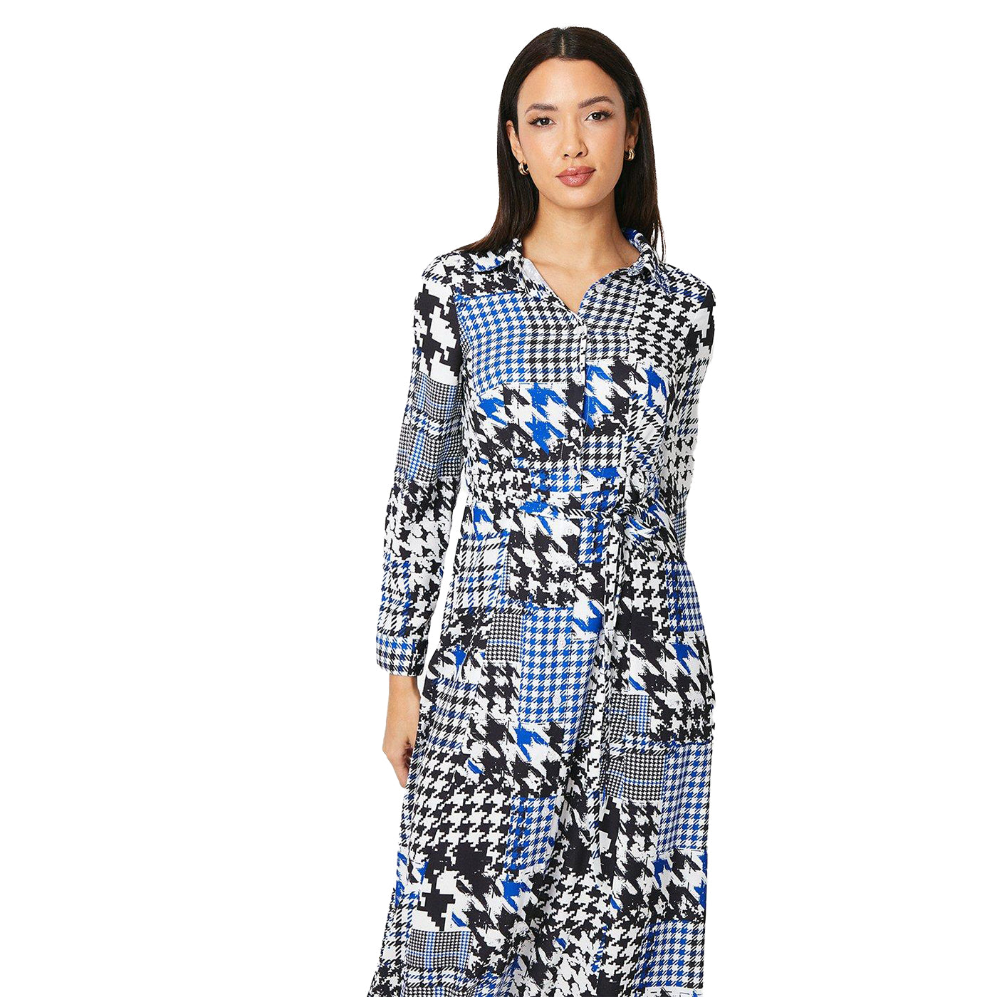 Monochrome - Lifestyle - Principles Womens-Ladies Multi Pattern Petite Midi Dress