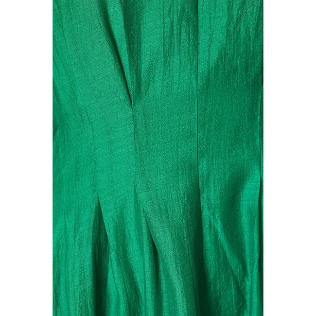 Green - Side - Principles Womens-Ladies Organza Pleated Midi Dress