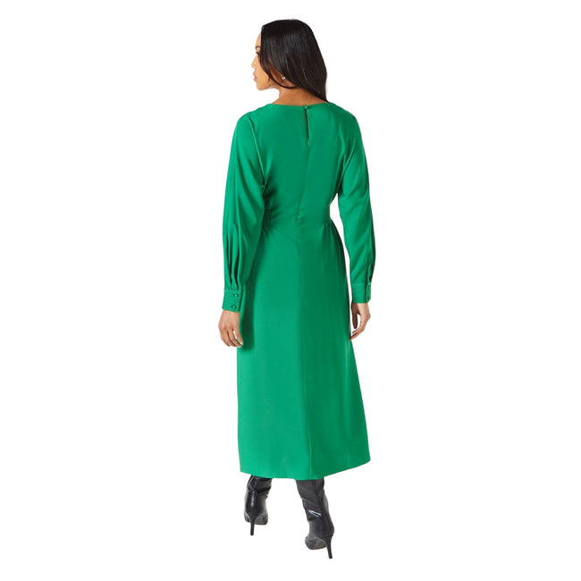 Green - Back - Principles Womens-Ladies Crepe Waist Detail Midi Dress