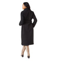 Black - Back - Principles Womens-Ladies Maxi Double Breasted Coat