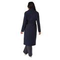 Navy - Back - Principles Womens-Ladies Maxi Double Breasted Coat