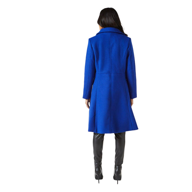 Cobalt - Back - Principles Womens-Ladies Double-Breasted Dolly Coat