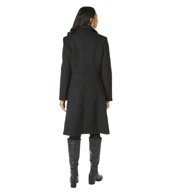 Black - Back - Principles Womens-Ladies Double-Breasted Dolly Coat