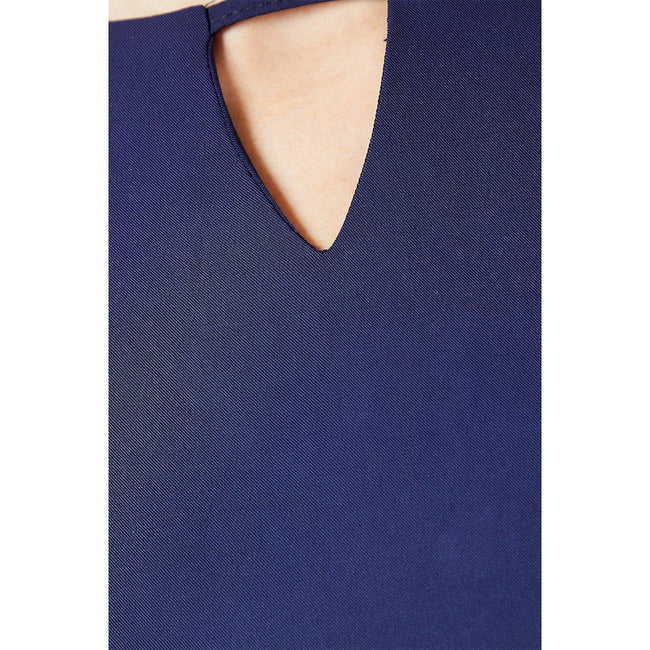 Navy - Side - Principles Womens-Ladies Crepe Stitch Detail Shift Dress