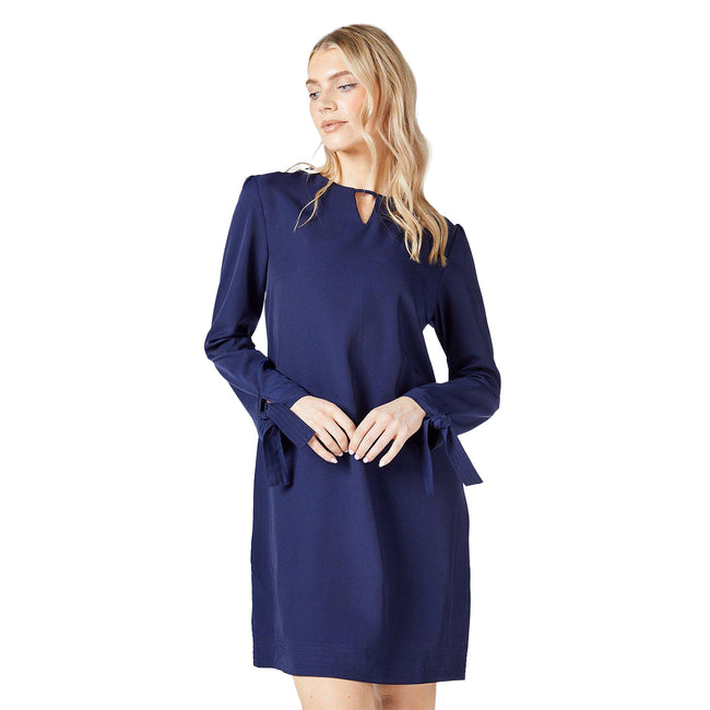 Navy - Front - Principles Womens-Ladies Crepe Stitch Detail Shift Dress