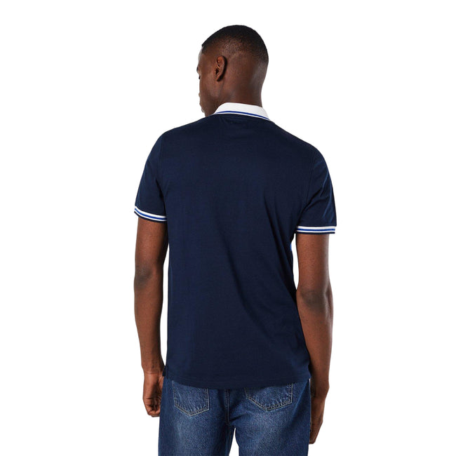Navy - Back - Maine Mens Chest Stripe Logo Polo Shirt