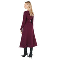 Plum - Back - Principles Womens-Ladies Ponte Zip Front Midi Dress