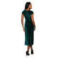 Green - Back - Principles Womens-Ladies Velvet Ruched Waist Midi Dress