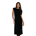 Indigo - Front - Principles Womens-Ladies Velvet Ruched Waist Midi Dress