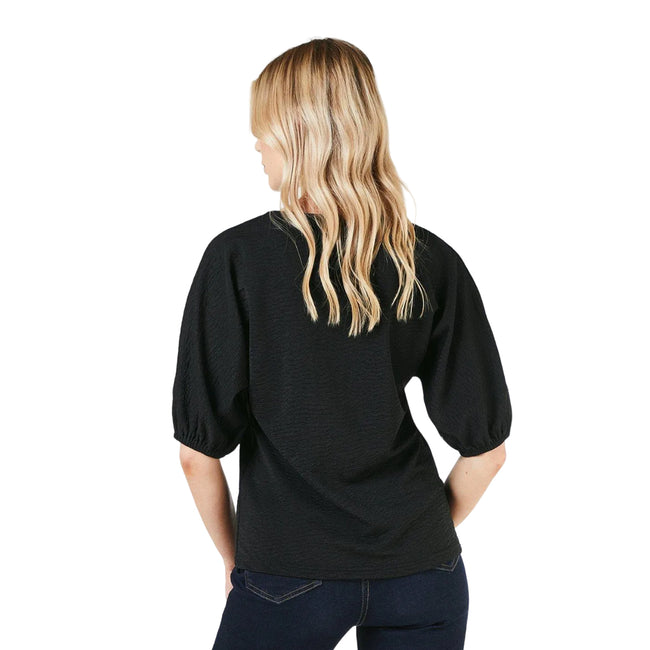 Black - Back - Principles Womens-Ladies Textured Jersey Top