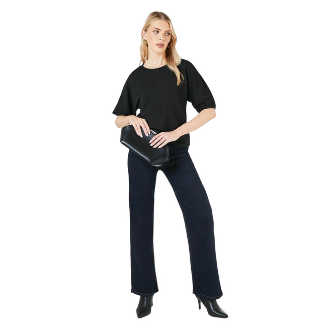 Black - Side - Principles Womens-Ladies Textured Jersey Top