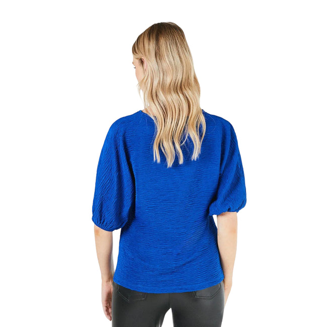 Cobalt - Back - Principles Womens-Ladies Textured Jersey Top