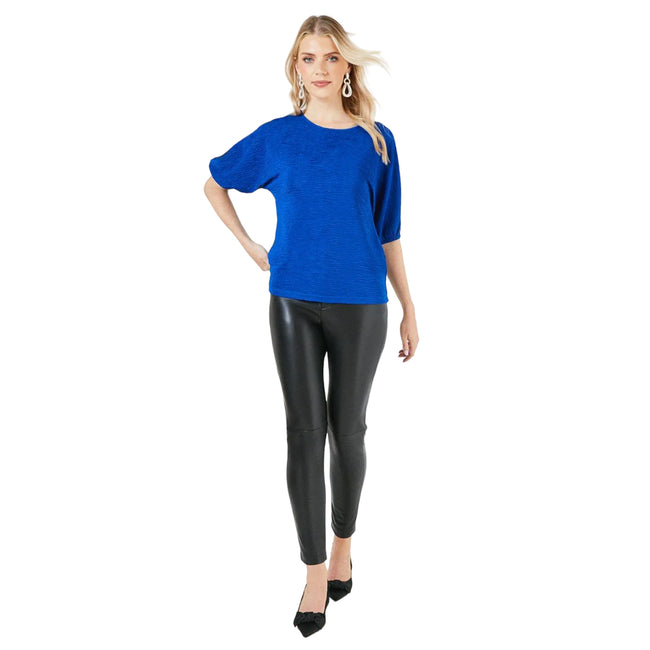 Cobalt - Side - Principles Womens-Ladies Textured Jersey Top