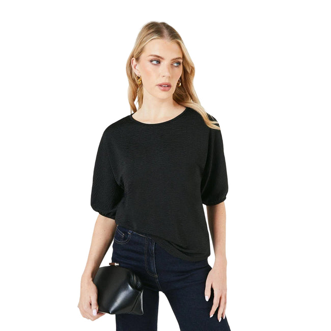 Black - Front - Principles Womens-Ladies Textured Jersey Top