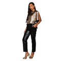Bronze - Lifestyle - Principles Womens-Ladies Metallic Slit Sleeve Top
