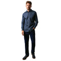 Blue - Lifestyle - Maine Mens Tudor Tile Print Long-Sleeved Shirt