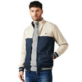 Stone - Front - Maine Mens Two Tone Full Zip Jacket