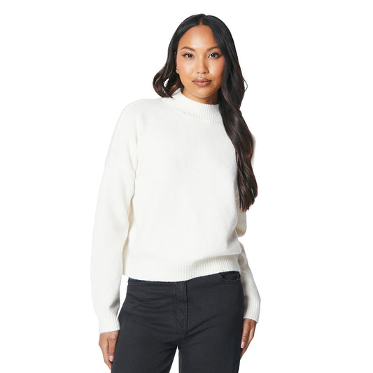 Ivory - Front - Principles Womens-Ladies High-Neck Jumper