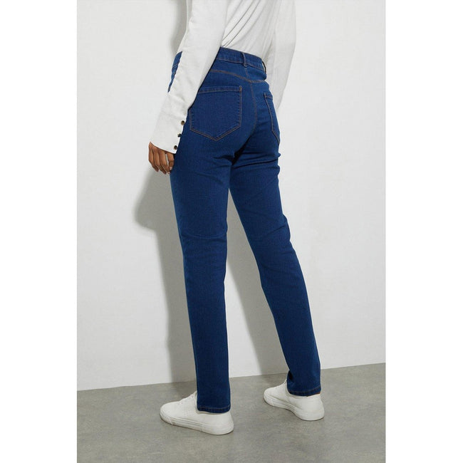 Mid Wash - Back - Dorothy Perkins Womens-Ladies Ellis Slim Jeans