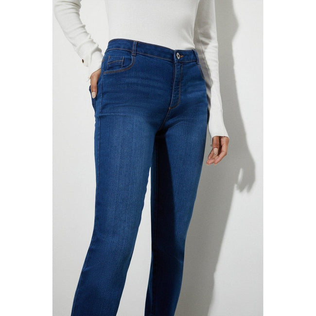 Mid Wash - Side - Dorothy Perkins Womens-Ladies Ellis Slim Jeans