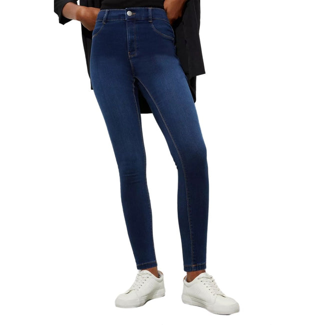 Blue - Front - Dorothy Perkins Womens-Ladies Ellis Slim Jeans