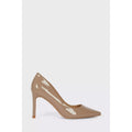Taupe - Side - Dorothy Perkins Womens-Ladies Dash Gloss Pointed Court Shoes