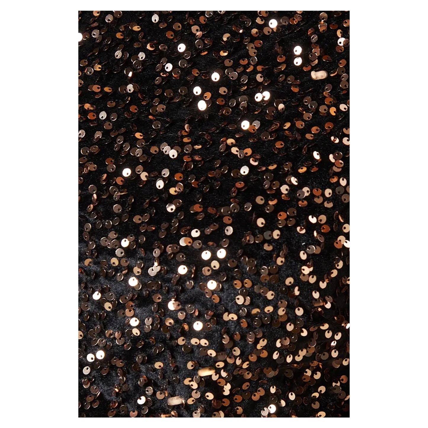 Bronze - Side - Dorothy Perkins Womens-Ladies Sequins Velvet Wrap Petite Midi Dress
