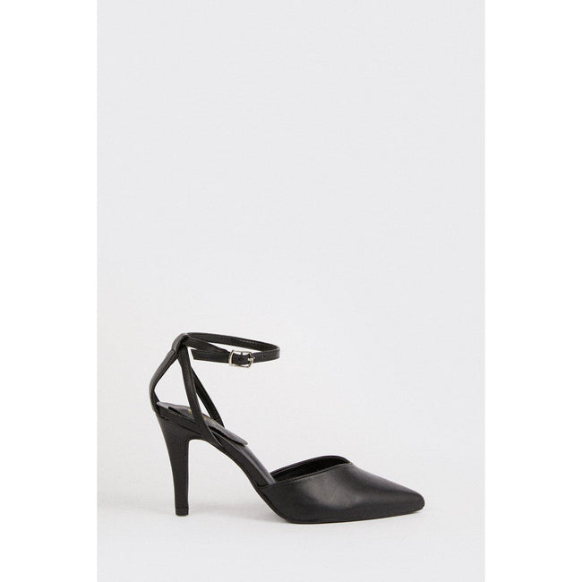 Black - Back - Dorothy Perkins Womens-Ladies Erin Mid Heel Court Shoes