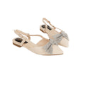 Beige - Front - Dorothy Perkins Womens-Ladies Pixie Bow Flat Heel Ballet Shoes