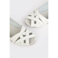 White - Side - Good For The Sole Womens-Ladies Layla Woven Leather Pumps