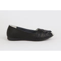 Black - Back - Good For The Sole Womens-Ladies Layla Woven Leather Pumps