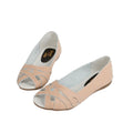 Blush - Front - Good For The Sole Womens-Ladies Layla Woven Leather Pumps