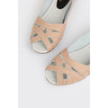 Blush - Side - Good For The Sole Womens-Ladies Layla Woven Leather Pumps
