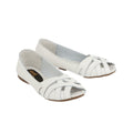 White - Front - Good For The Sole Womens-Ladies Layla Woven Leather Pumps