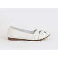 White - Back - Good For The Sole Womens-Ladies Layla Woven Leather Pumps