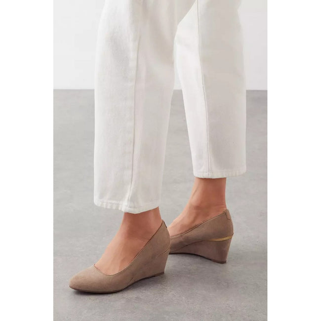Taupe - Lifestyle - Dorothy Perkins Womens-Ladies Duke Round Toe Wedge Court Shoes