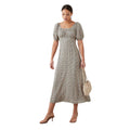 Ivory - Lifestyle - Dorothy Perkins Womens-Ladies Ditsy Print Ruched Midi Dress