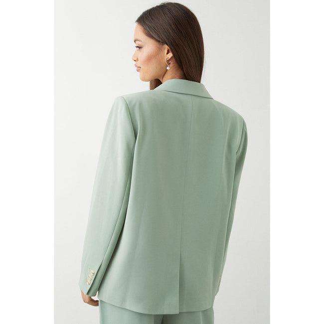 Sage - Back - Dorothy Perkins Womens-Ladies Petite Straight Blazer