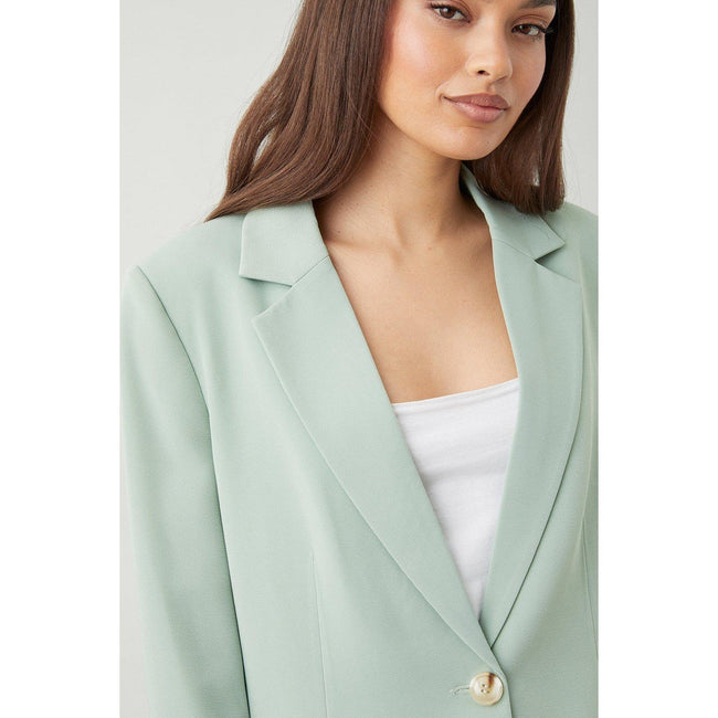 Sage - Side - Dorothy Perkins Womens-Ladies Petite Straight Blazer