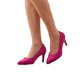 Pink - Side - Good For The Sole Womens-Ladies Emily Extra Wide Court Shoes