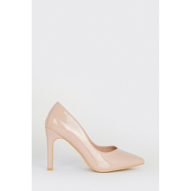 Blush - Lifestyle - Dorothy Perkins Womens-Ladies Delma Gloss Slim Heel Wide Court Shoes