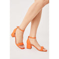 Orange - Front - Dorothy Perkins Womens-Ladies Sammy Block Heel Court Shoes