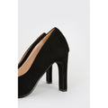 Natural Black - Side - Dorothy Perkins Womens-Ladies Delma Wide Slim Heel Court Shoes