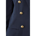 Navy - Side - Dorothy Perkins Womens-Ladies Military Button Blazer
